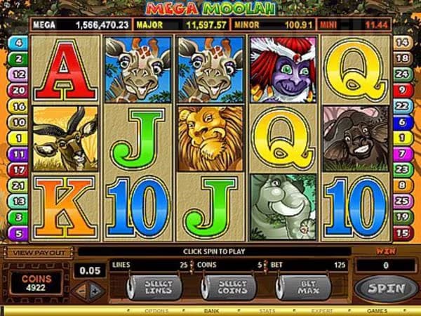 Mega Moolah screenshot 1 background