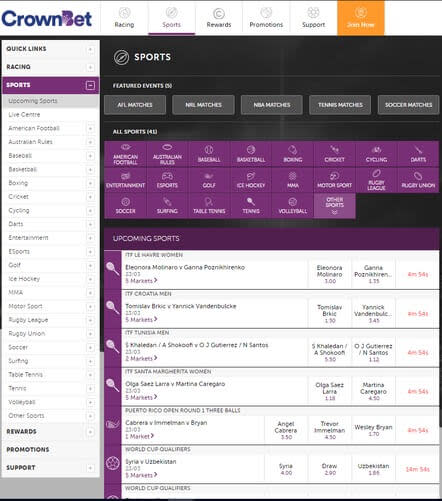 Sports - Crown Bet Thumbnail