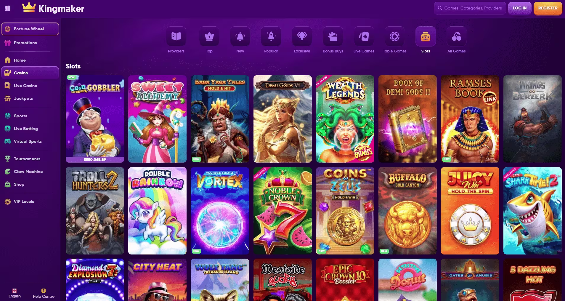 Kingmaker slots