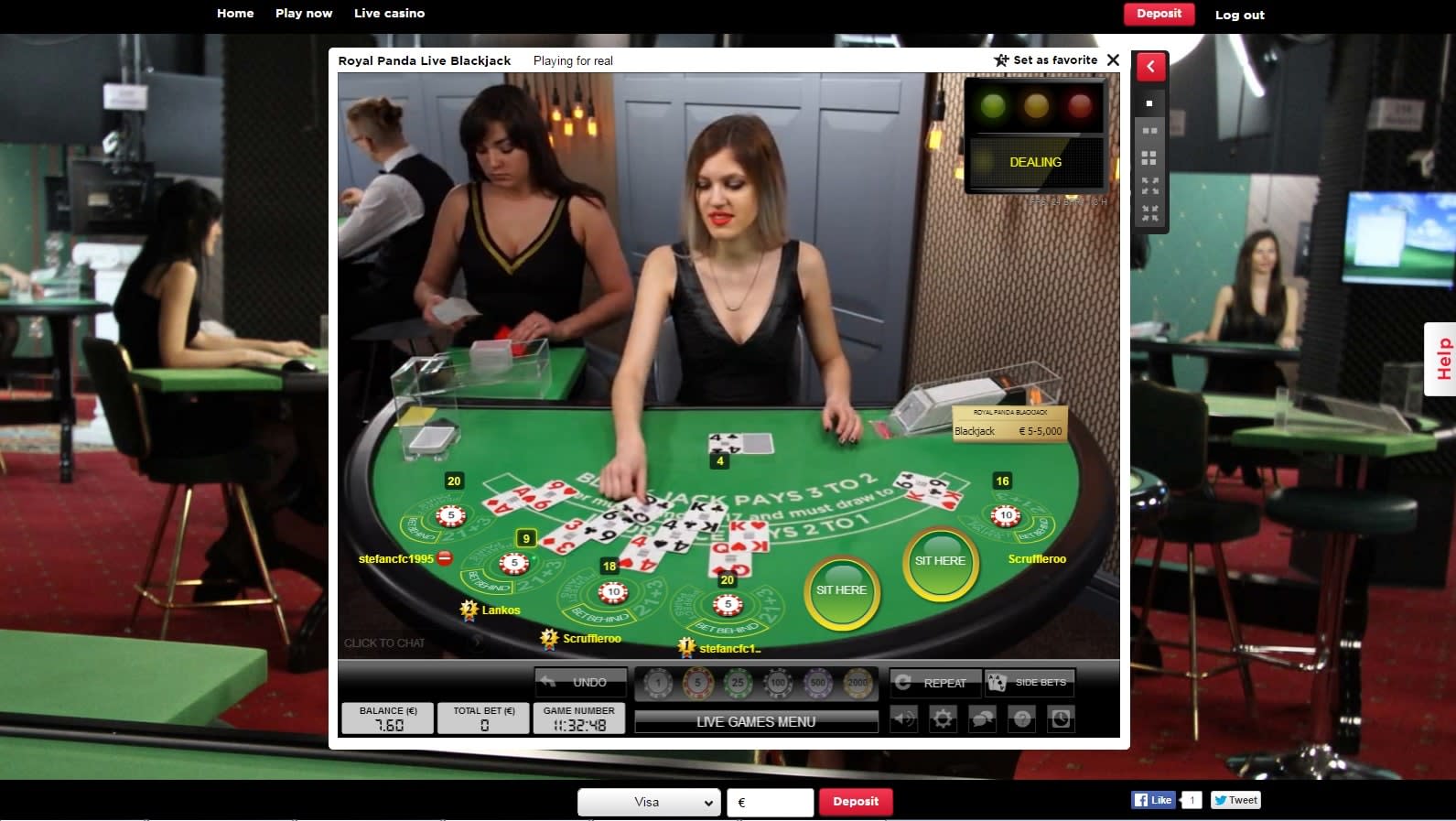 Royal panda live blackjack Thumbnail