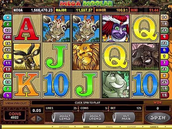 Mega Moolah screenshot 1 container background