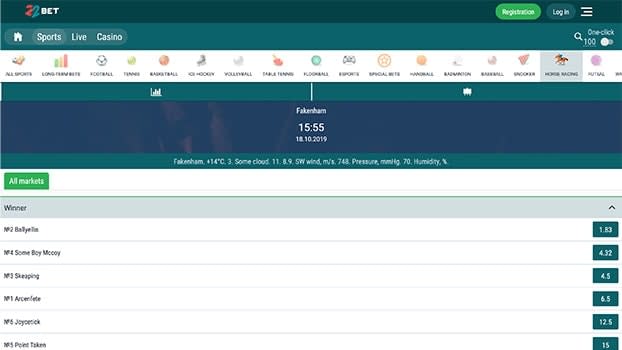22bet Horseracing