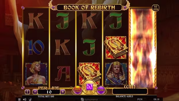 Screenshot of book of rebirth Woo Casino Thumbnail