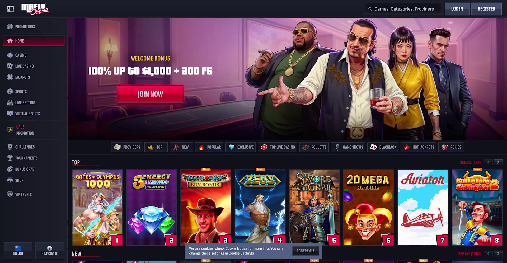 Mafia casino screenshot 1