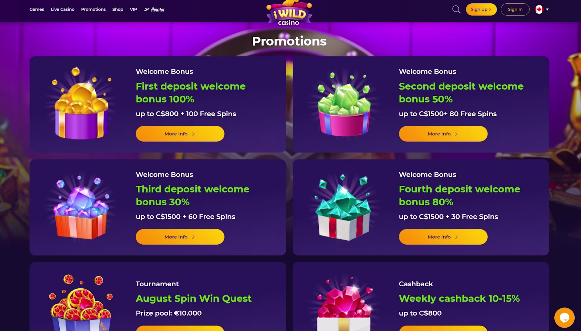 iWildCasino promos