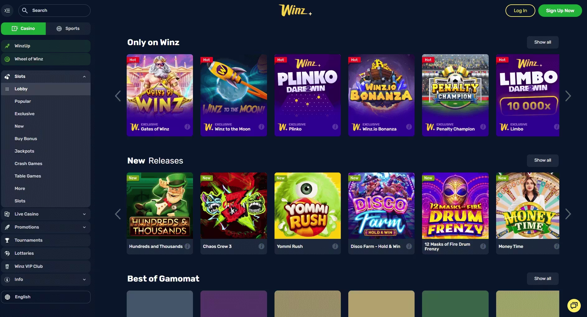 Winz home page