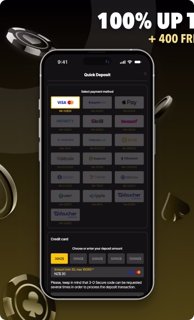 JustCasino credit debit 2